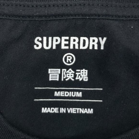 SuperDry Training Core Sport T Shirt Mens M Medium Black Streetwear MS310184A - Picture 3 of 5